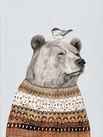 Fair Isle Bear I Fine Art Print