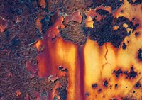 Details Of Rust And Paint On Metal 1 Fine Art Print