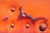 Details Of Rust And Paint On Metal 8 Fine Art Print