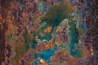 Details Of Rust And Paint On Metal 9 Fine Art Print