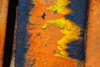 Details Of Rust And Paint On Metal 10 Fine Art Print