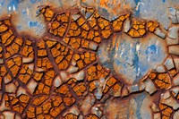 Details Of Rust And Paint On Metal 25 Fine Art Print