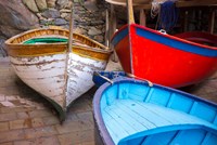 Italy, Riomaggiore Colorful Fishing Boats Fine Art Print