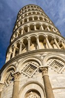 Low-Angle View Of Leaning Tower Of Pisa, Tuscany, Italy Fine Art Print