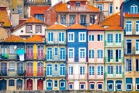 Europe, Portugal, Porto Colorful Building Facades Next To Douro River Fine Art Print