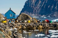 Greenland, Uummannaq Ice Fills The Harbor Fine Art Print