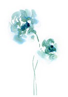Teal Florals Fine Art Print