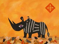 Rhino with Summer Sky Fine Art Print