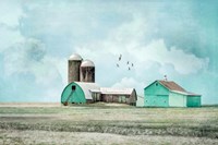 Aqua Barns Fine Art Print
