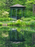 Delaware, Gazebo Overlooking A Pond Fine Art Print