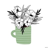 Green Flower Mug Fine Art Print