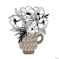 Gray Flower Mug Fine Art Print