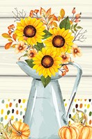 Pumpkins and Sunflowers Fine Art Print