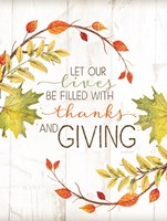 Let Our Lives Be Filled Fine Art Print