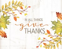 In All Things Give Thanks Fine Art Print