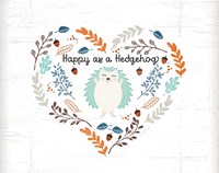 Happy as a Hedgehog Fine Art Print