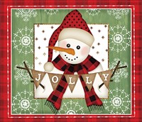 Jolly Snowman Fine Art Print