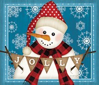 Jolly Snowman Fine Art Print