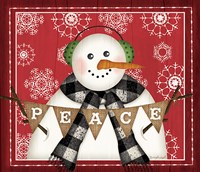 Peace Snowman Fine Art Print