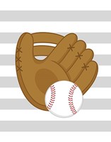 Baseball Glove Stripes Fine Art Print