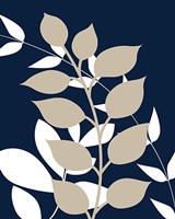 Navy Foliage III Fine Art Print