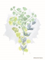 Watercolor Greenery Series I Fine Art Print