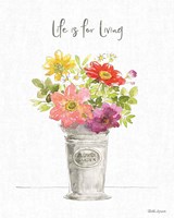 Farmhouse Floral IX Framed Print