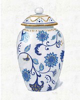 Flora Chinoiserie I Textured Fine Art Print