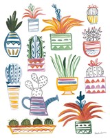 Funky Cacti II Summer Fine Art Print
