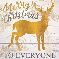 Merry Christmas Deer Fine Art Print