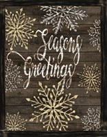 Snowflake Seasons Greetings Fine Art Print