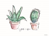 You and Me Cactus Fine Art Print