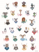 Animal Alphabet Poster Fine Art Print
