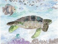Swimming Sea Turtle Fine Art Print