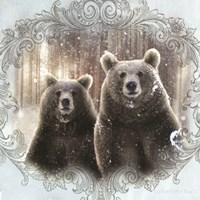 Enchanted Winter Bears Framed Print