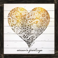 Zen Season's Greeting Heart Fine Art Print