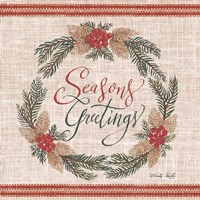 Season's Greetings Wreath Fine Art Print