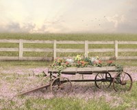 Country Flower Wagon Fine Art Print