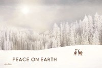 Lava Mountain Snow Storm with Deer Fine Art Print