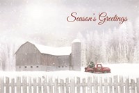 Season's Greetings with Truck Fine Art Print