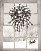 Christmas Sleigh with Bow Fine Art Print