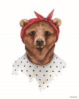 Bear in Bandana Fine Art Print