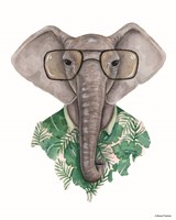 Elephant in Eye Glasses Fine Art Print