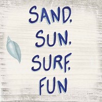 Beach Time VIII Sq Fine Art Print