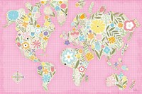 Floral World Pink Fine Art Print