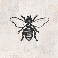 Bee Stamp BW Fine Art Print