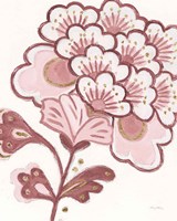 Flora Chinoiserie V Pink Framed Print