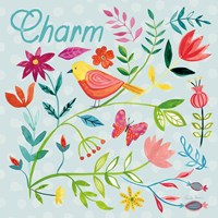 Budding Beauty V Light Blue Fine Art Print