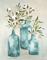 Cotton Still Life III Blue Fine Art Print