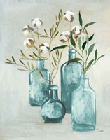 Cotton Still Life II Blue Fine Art Print